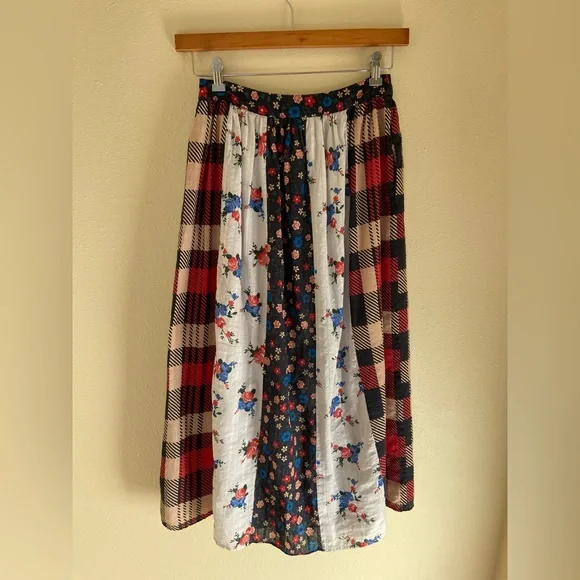 Anthropologie Let Me Be Patchwork Frontier Maxi Skirt - Picture 13 of 16